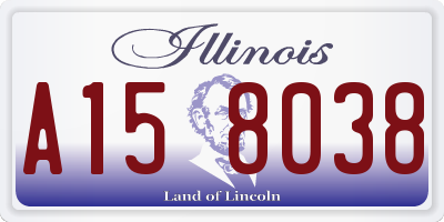 IL license plate A158038