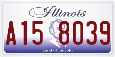 IL license plate A158039