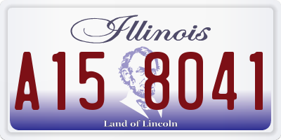 IL license plate A158041