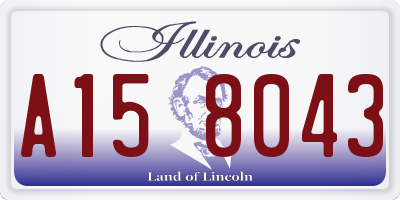 IL license plate A158043