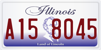 IL license plate A158045