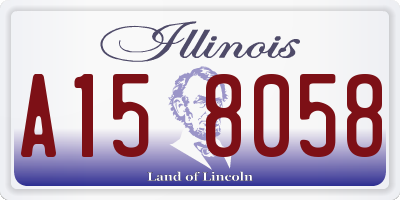 IL license plate A158058