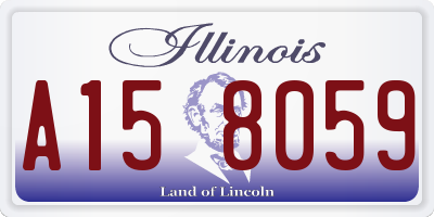 IL license plate A158059