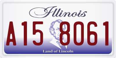 IL license plate A158061