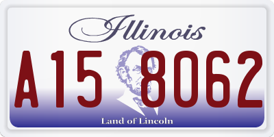 IL license plate A158062