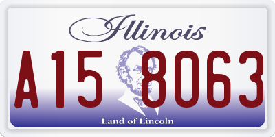 IL license plate A158063