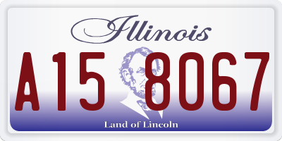 IL license plate A158067