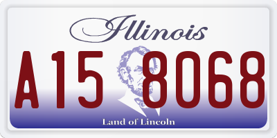 IL license plate A158068