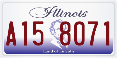 IL license plate A158071