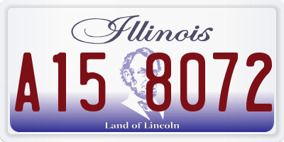 IL license plate A158072