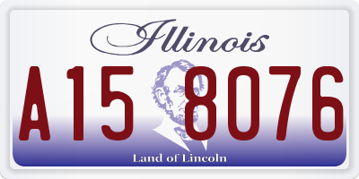 IL license plate A158076