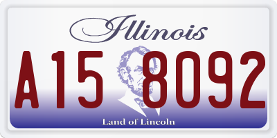 IL license plate A158092