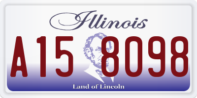 IL license plate A158098