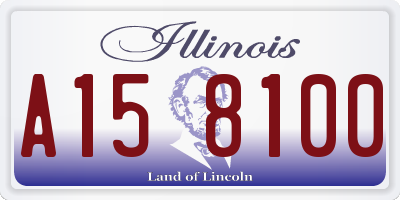 IL license plate A158100