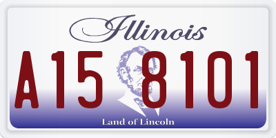 IL license plate A158101