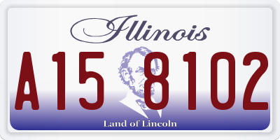 IL license plate A158102