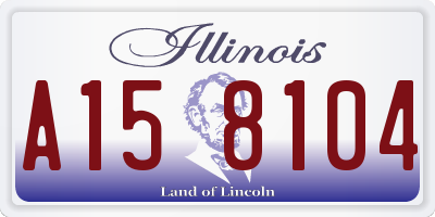 IL license plate A158104