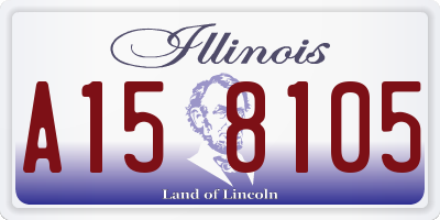 IL license plate A158105