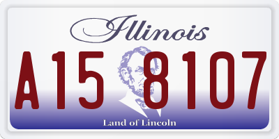 IL license plate A158107