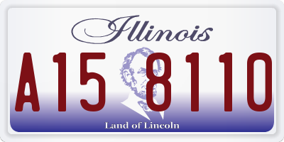 IL license plate A158110