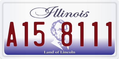 IL license plate A158111