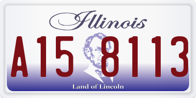 IL license plate A158113