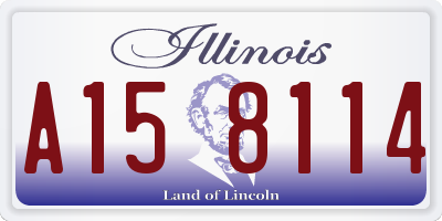 IL license plate A158114