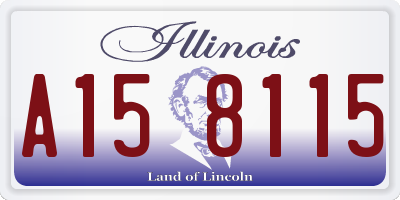 IL license plate A158115
