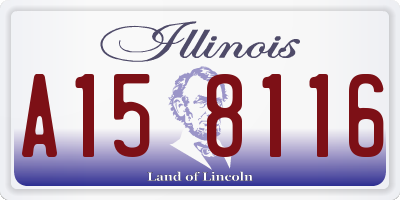 IL license plate A158116