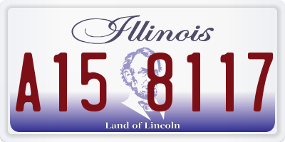 IL license plate A158117