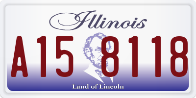 IL license plate A158118