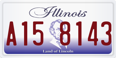 IL license plate A158143