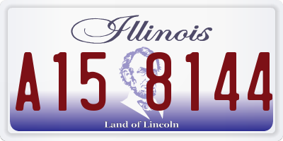 IL license plate A158144