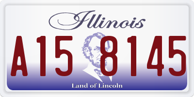 IL license plate A158145
