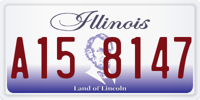 IL license plate A158147
