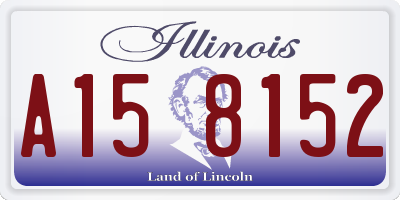 IL license plate A158152