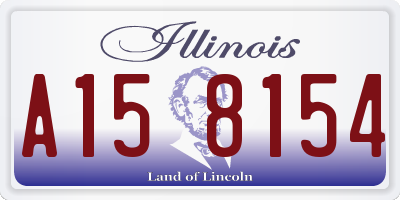 IL license plate A158154
