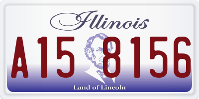 IL license plate A158156