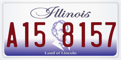 IL license plate A158157