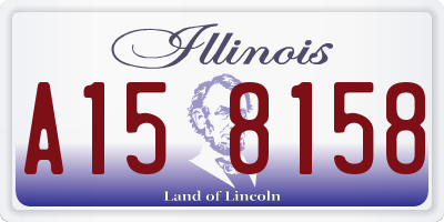 IL license plate A158158