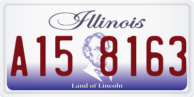 IL license plate A158163