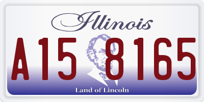 IL license plate A158165
