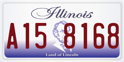 IL license plate A158168