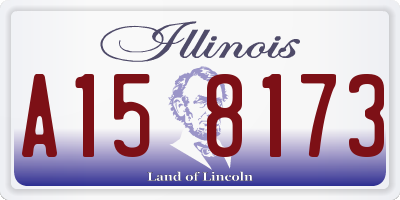 IL license plate A158173