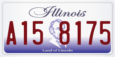 IL license plate A158175