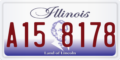 IL license plate A158178