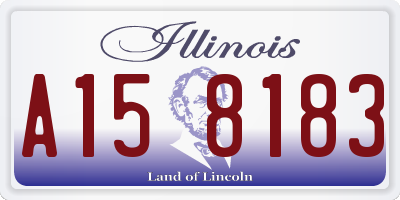 IL license plate A158183