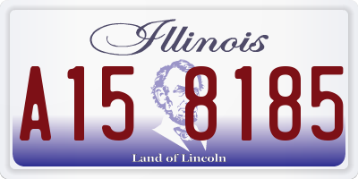 IL license plate A158185