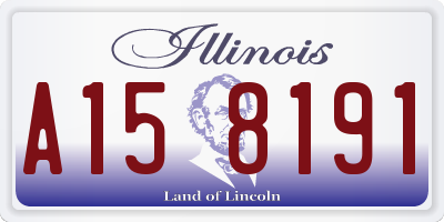 IL license plate A158191
