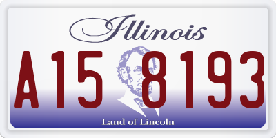 IL license plate A158193